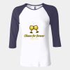 Ladies' Baby Rib Three-QuarterSleeve Contrast Raglan T-Shirt Thumbnail