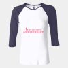 Ladies' Baby Rib Three-QuarterSleeve Contrast Raglan T-Shirt Thumbnail
