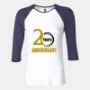 Ladies' Baby Rib Three-QuarterSleeve Contrast Raglan T-Shirt Thumbnail