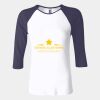 Ladies' Baby Rib Three-QuarterSleeve Contrast Raglan T-Shirt Thumbnail