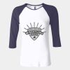 Ladies' Baby Rib Three-QuarterSleeve Contrast Raglan T-Shirt Thumbnail