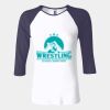 Ladies' Baby Rib Three-QuarterSleeve Contrast Raglan T-Shirt Thumbnail