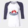 Ladies' Baby Rib Three-QuarterSleeve Contrast Raglan T-Shirt Thumbnail