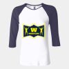 Ladies' Baby Rib Three-QuarterSleeve Contrast Raglan T-Shirt Thumbnail