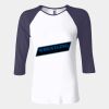 Ladies' Baby Rib Three-QuarterSleeve Contrast Raglan T-Shirt Thumbnail