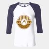 Ladies' Baby Rib Three-QuarterSleeve Contrast Raglan T-Shirt Thumbnail