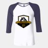 Ladies' Baby Rib Three-QuarterSleeve Contrast Raglan T-Shirt Thumbnail