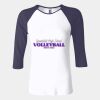 Ladies' Baby Rib Three-QuarterSleeve Contrast Raglan T-Shirt Thumbnail