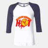 Ladies' Baby Rib Three-QuarterSleeve Contrast Raglan T-Shirt Thumbnail