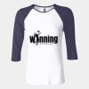 Ladies' Baby Rib Three-QuarterSleeve Contrast Raglan T-Shirt Thumbnail