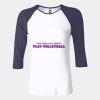 Ladies' Baby Rib Three-QuarterSleeve Contrast Raglan T-Shirt Thumbnail