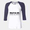 Ladies' Baby Rib Three-QuarterSleeve Contrast Raglan T-Shirt Thumbnail
