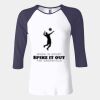 Ladies' Baby Rib Three-QuarterSleeve Contrast Raglan T-Shirt Thumbnail