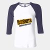 Ladies' Baby Rib Three-QuarterSleeve Contrast Raglan T-Shirt Thumbnail