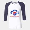 Ladies' Baby Rib Three-QuarterSleeve Contrast Raglan T-Shirt Thumbnail