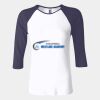 Ladies' Baby Rib Three-QuarterSleeve Contrast Raglan T-Shirt Thumbnail