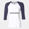 Ladies' Baby Rib Three-QuarterSleeve Contrast Raglan T-Shirt Thumbnail