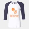 Ladies' Baby Rib Three-QuarterSleeve Contrast Raglan T-Shirt Thumbnail