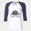 Ladies' Baby Rib Three-QuarterSleeve Contrast Raglan T-Shirt Thumbnail