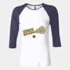Ladies' Baby Rib Three-QuarterSleeve Contrast Raglan T-Shirt Thumbnail