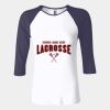 Ladies' Baby Rib Three-QuarterSleeve Contrast Raglan T-Shirt Thumbnail