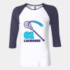 Ladies' Baby Rib Three-QuarterSleeve Contrast Raglan T-Shirt Thumbnail