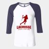 Ladies' Baby Rib Three-QuarterSleeve Contrast Raglan T-Shirt Thumbnail