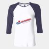 Ladies' Baby Rib Three-QuarterSleeve Contrast Raglan T-Shirt Thumbnail