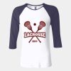 Ladies' Baby Rib Three-QuarterSleeve Contrast Raglan T-Shirt Thumbnail