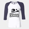 Ladies' Baby Rib Three-QuarterSleeve Contrast Raglan T-Shirt Thumbnail
