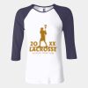 Ladies' Baby Rib Three-QuarterSleeve Contrast Raglan T-Shirt Thumbnail