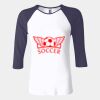 Ladies' Baby Rib Three-QuarterSleeve Contrast Raglan T-Shirt Thumbnail