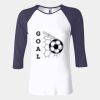 Ladies' Baby Rib Three-QuarterSleeve Contrast Raglan T-Shirt Thumbnail