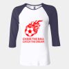 Ladies' Baby Rib Three-QuarterSleeve Contrast Raglan T-Shirt Thumbnail