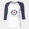 Ladies' Baby Rib Three-QuarterSleeve Contrast Raglan T-Shirt Thumbnail
