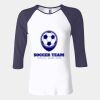 Ladies' Baby Rib Three-QuarterSleeve Contrast Raglan T-Shirt Thumbnail