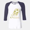 Ladies' Baby Rib Three-QuarterSleeve Contrast Raglan T-Shirt Thumbnail