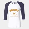 Ladies' Baby Rib Three-QuarterSleeve Contrast Raglan T-Shirt Thumbnail