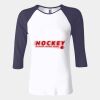 Ladies' Baby Rib Three-QuarterSleeve Contrast Raglan T-Shirt Thumbnail