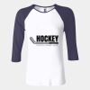 Ladies' Baby Rib Three-QuarterSleeve Contrast Raglan T-Shirt Thumbnail