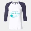 Ladies' Baby Rib Three-QuarterSleeve Contrast Raglan T-Shirt Thumbnail