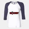 Ladies' Baby Rib Three-QuarterSleeve Contrast Raglan T-Shirt Thumbnail