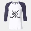 Ladies' Baby Rib Three-QuarterSleeve Contrast Raglan T-Shirt Thumbnail