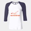 Ladies' Baby Rib Three-QuarterSleeve Contrast Raglan T-Shirt Thumbnail