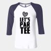 Ladies' Baby Rib Three-QuarterSleeve Contrast Raglan T-Shirt Thumbnail