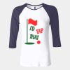 Ladies' Baby Rib Three-QuarterSleeve Contrast Raglan T-Shirt Thumbnail
