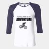 Ladies' Baby Rib Three-QuarterSleeve Contrast Raglan T-Shirt Thumbnail