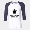 Ladies' Baby Rib Three-QuarterSleeve Contrast Raglan T-Shirt Thumbnail