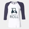 Ladies' Baby Rib Three-QuarterSleeve Contrast Raglan T-Shirt Thumbnail