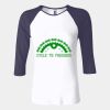 Ladies' Baby Rib Three-QuarterSleeve Contrast Raglan T-Shirt Thumbnail
